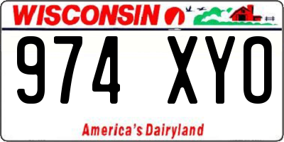 WI license plate 974XYO