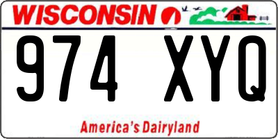 WI license plate 974XYQ