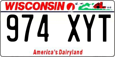 WI license plate 974XYT