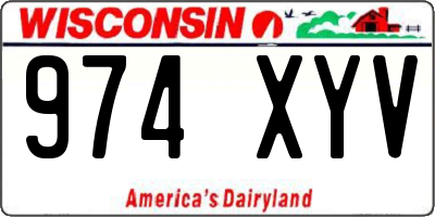 WI license plate 974XYV