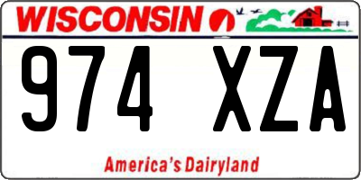 WI license plate 974XZA