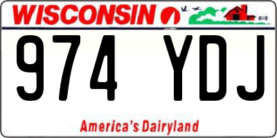 WI license plate 974YDJ