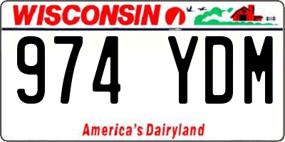 WI license plate 974YDM