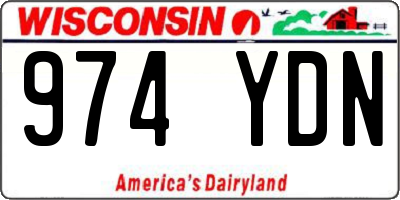 WI license plate 974YDN