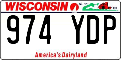 WI license plate 974YDP