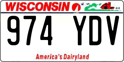 WI license plate 974YDV