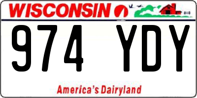 WI license plate 974YDY