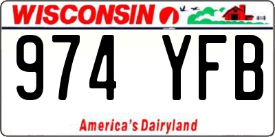 WI license plate 974YFB