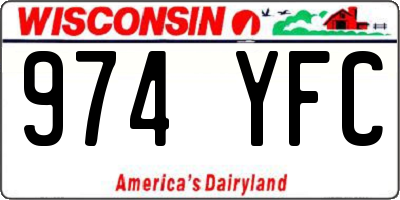WI license plate 974YFC