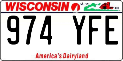 WI license plate 974YFE