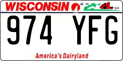 WI license plate 974YFG
