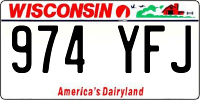 WI license plate 974YFJ