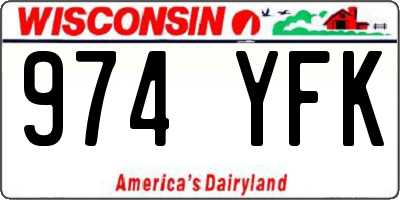 WI license plate 974YFK