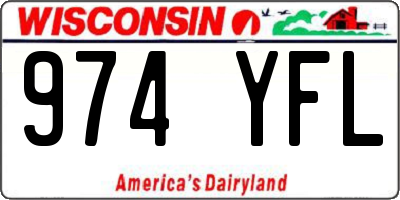 WI license plate 974YFL