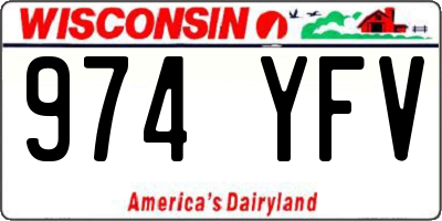 WI license plate 974YFV