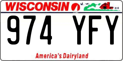 WI license plate 974YFY