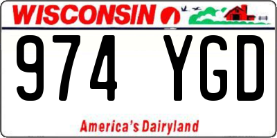 WI license plate 974YGD