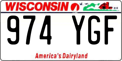 WI license plate 974YGF