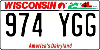 WI license plate 974YGG