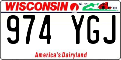 WI license plate 974YGJ