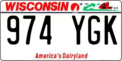 WI license plate 974YGK