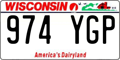 WI license plate 974YGP