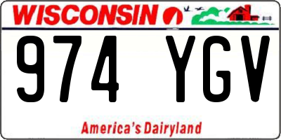 WI license plate 974YGV