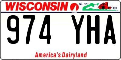 WI license plate 974YHA