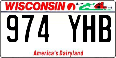 WI license plate 974YHB