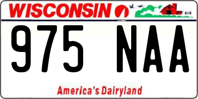 WI license plate 975NAA