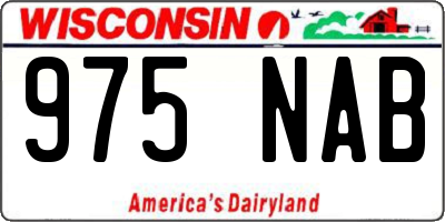 WI license plate 975NAB