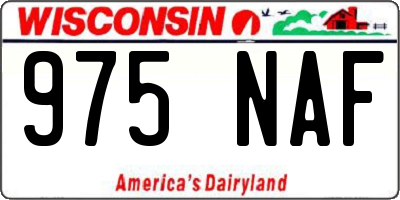 WI license plate 975NAF