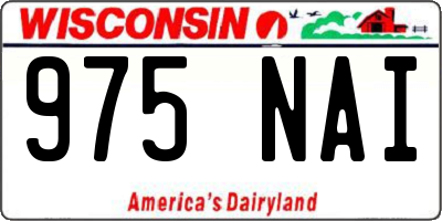 WI license plate 975NAI