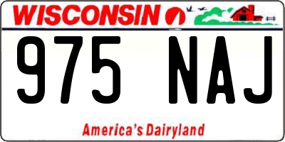 WI license plate 975NAJ
