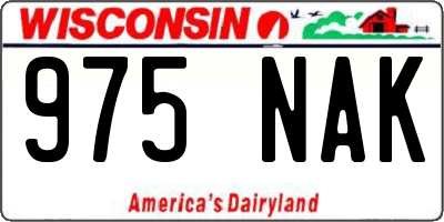 WI license plate 975NAK