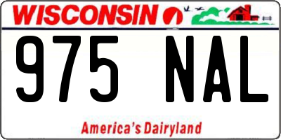 WI license plate 975NAL