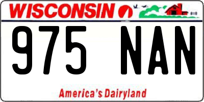 WI license plate 975NAN