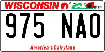 WI license plate 975NAO