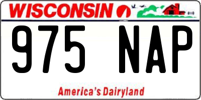 WI license plate 975NAP