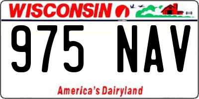 WI license plate 975NAV