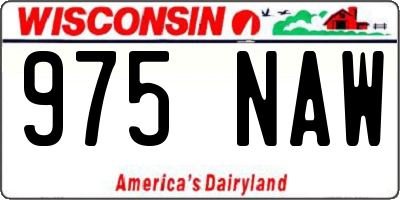 WI license plate 975NAW