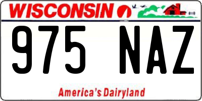 WI license plate 975NAZ