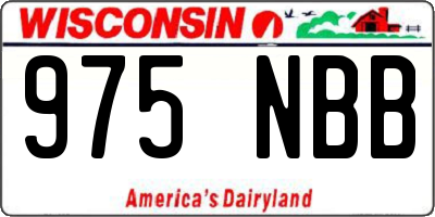 WI license plate 975NBB