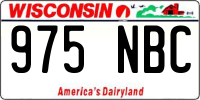WI license plate 975NBC