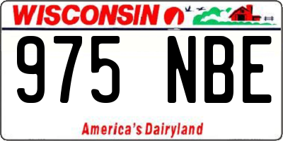 WI license plate 975NBE