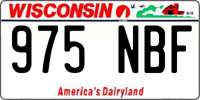 WI license plate 975NBF