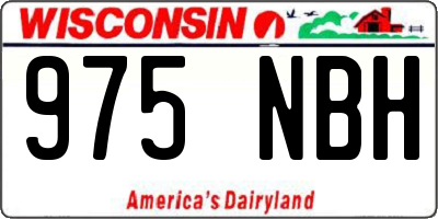WI license plate 975NBH