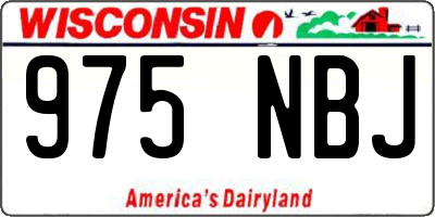 WI license plate 975NBJ