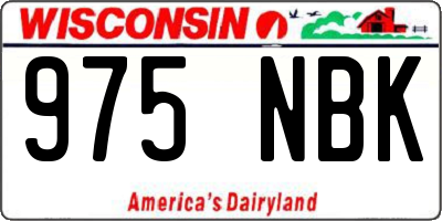 WI license plate 975NBK