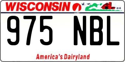 WI license plate 975NBL